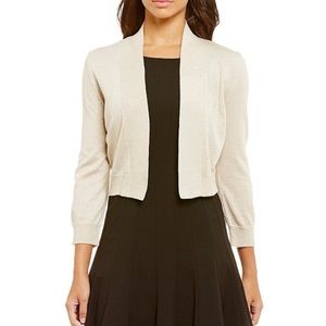 Calvin Klein Beige Gold Cardigan Shrug